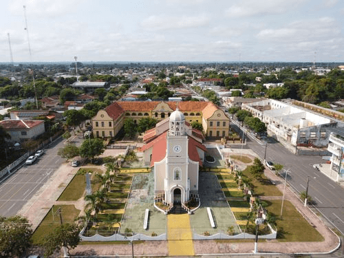 Vista aérea da Paróquia do Sagrado Coração de Jesus